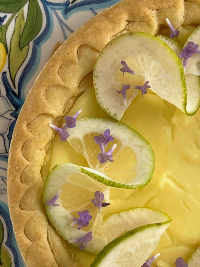 crostata alla crema di limone, amanda deni , rosso tibet , sale e pepe , ricette dolci ,crostata morbida