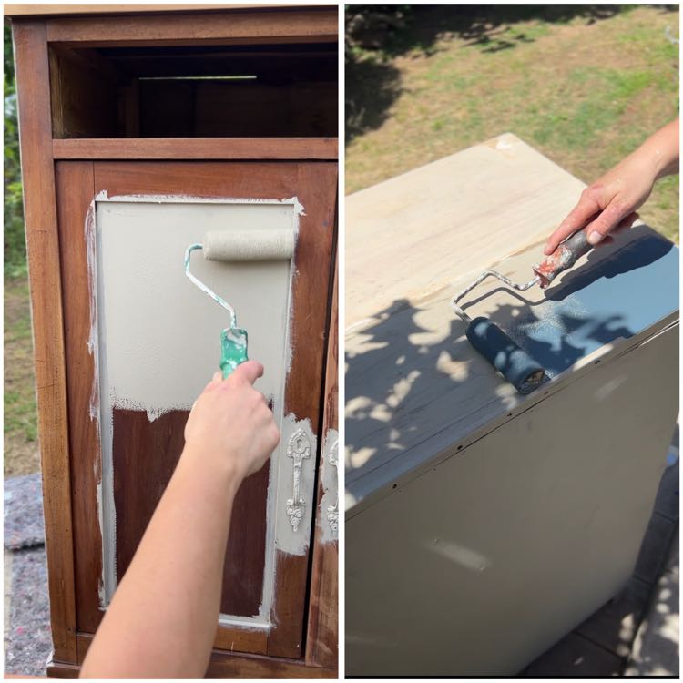 come restaurare una credenza, restyilng di un mobile, Novecento Paint Ceranovecento, amanda deni ; antitarlo, pittura gessosa , chalk paint