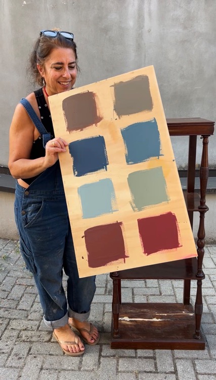 Restauro: nuovi colori Novecento Paint, Restauro creativo della mia Etagere, con i nuovi colori, Cime Tempestose, etagere, restauro , restyling, amanda deni, rosso tibet, mercatini , fleamarket, galline